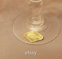 6 ROYAL BRIERLEY ELIZABETH England 5 1/2 Crystal Wine Glasses or Water Goblets