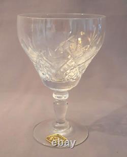 6 ROYAL BRIERLEY ELIZABETH England 5 1/2 Crystal Wine Glasses or Water Goblets