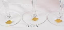 6 STUNNNG Vtg Nachtmann Bleikrystall (Crystal) Cranberry Wine Glasses Bavaria 8
