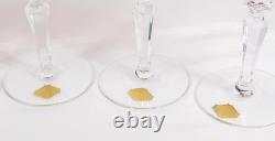 6 STUNNNG Vtg Nachtmann Bleikrystall (Crystal) Cranberry Wine Glasses Bavaria 8