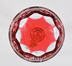 6 STUNNNG Vtg Nachtmann Bleikrystall (Crystal) Cranberry Wine Glasses Bavaria 8