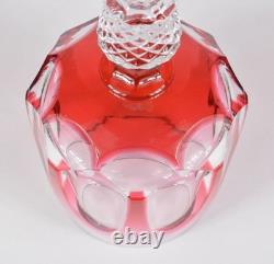 6 STUNNNG Vtg Nachtmann Bleikrystall (Crystal) Cranberry Wine Glasses Bavaria 8