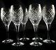 6 Stunning vintage Stuart Lead Crystal wine glasses red wine Blenheim cut