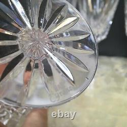 6 Tyrone Lead Crystal ROSSES Pattern 6 1/2 White Wine Glass Set Of 6 Ireland