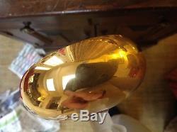 6 VINTAGE BAYEL CRYSTAL FROSTED NUDE LADY STEM GOLD sherbet WINE GLASSES FRANCE