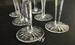 6 VTG Waterford cut Crystal COMERAGH Claret white WINE glasses 6 3/8 Lot 1