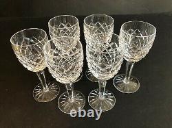 6 VTG Waterford cut Crystal COMERAGH Claret white WINE glasses 6 3/8 Lot 2