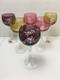 (6) Vintage 1960's Beyer/Bleikristall Cut to Clear 7 3/4 Hock Wine Glasses
