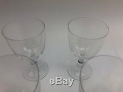 6 Vintage Baccarat 6 1/2 CRYSTAL MONTAIGNE CLARET WINE GLASSES Stems MINT