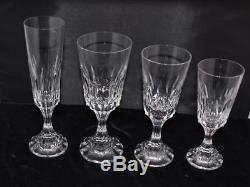 6 Vintage Baccarat Crystal D'Assas Pattern White Wine Stems- 6 3/8H -Excellent