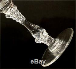 6 Vintage CAMBRIDGE Elegant Glass ROSE POINT / #3121 Stem CLARET WINE Goblet