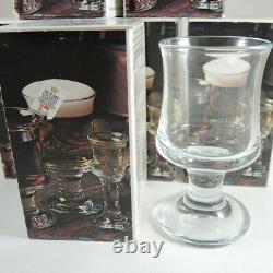 6 Vintage Danish Holmegaard Ships White Wine Glasses Per Lutken Boxed