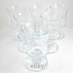 6 Vintage Danish Holmegaard Ships White Wine Glasses Per Lutken Boxed