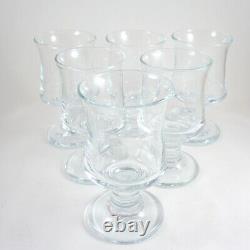 6 Vintage Danish Holmegaard Ships White Wine Glasses Per Lutken Boxed