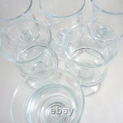 6 Vintage Danish Holmegaard Ships White Wine Glasses Per Lutken Boxed