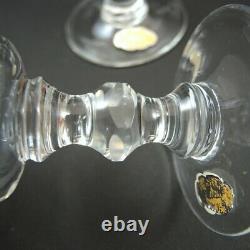 6 Vintage Danish Lyngby Fancy Cut Crystal Georgian Shape Eaton Red Wine Glasses