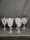 (6) Vintage Fostoria Heather Clear Etched Stemmed 6.5 Wine Glasses SEE PICS