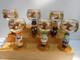 6 Vintage Goebel Hummel Figurine Cordial Wine Glasses Goblets Germany Gold Trim