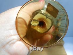 6 Vintage Goebel Hummel Figurine Cordial Wine Glasses Goblets Germany Gold Trim