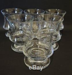 6 Vintage Holmegaard Crystal Royal Yacht Whisky Glasses 1977
