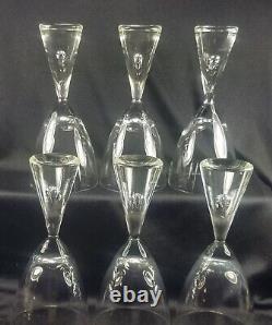 6 Vintage Holmegaard Princess Wine Glasses Brent Severin Denmark 6 1/2 EVC