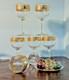 6 Vintage Mid-Century Culver Tyrol 22k Gold Short Stem Wine Glasses PERFECT