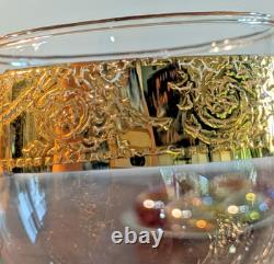 6 Vintage Mid-Century Culver Tyrol 22k Gold Short Stem Wine Glasses PERFECT