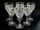 6 Vintage QUEEN LACE Bohemian Crystal Wine Claret Glasses FREE SHIP