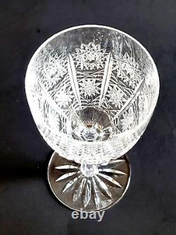 6 Vintage QUEEN LACE Bohemian Crystal Wine Claret Glasses FREE SHIP