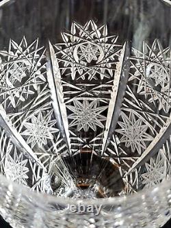 6 Vintage QUEEN LACE Bohemian Crystal Wine Claret Glasses FREE SHIP