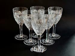 6 Vintage QUEEN LACE Bohemian Crystal Wine Claret Glasses FREE SHIP