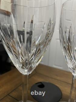 6 Vintage RETIRED Waterford Crystal CARINA Water/Wine Glasses, 8'' Tall
