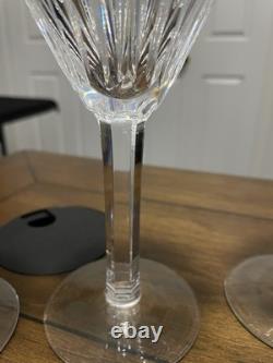 6 Vintage RETIRED Waterford Crystal CARINA Water/Wine Glasses, 8'' Tall