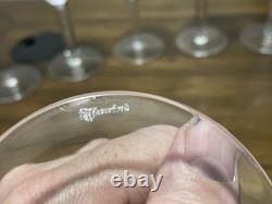 6 Vintage RETIRED Waterford Crystal CARINA Water/Wine Glasses, 8'' Tall