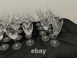6 Vintage RETIRED Waterford Crystal CARINA Water/Wine Glasses, 8'' Tall