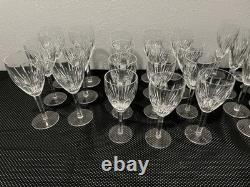 6 Vintage RETIRED Waterford Crystal CARINA Water/Wine Glasses, 8'' Tall
