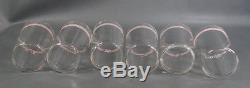 6 Vintage Russian Tea Cup Glasses Metal Holder Podstakannik Full Set Grapes Wine