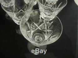 6 Vintage Stuart Crystal Glengarry Cambridge wine glasses