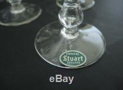 6 Vintage Stuart Crystal Glengarry Cambridge wine glasses #2