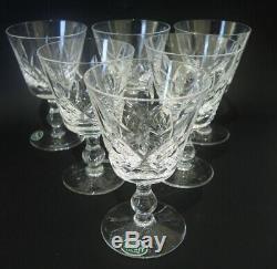 6 Vintage Stuart Crystal Glengarry Cambridge wine glasses #4