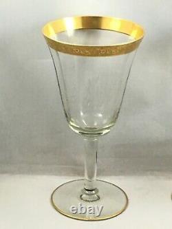6 Vintage Tiffin Westchester Pattern Wine Water Goblet Glasses Flutes