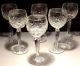 6 Vintage Waterford Crystal Kenmare Wine Hock Glasses 7 3/8 Ireland