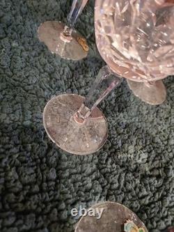 6 Vintage Waterford Crystal Kildare Wine Hock Glasses