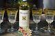 6 Vintage Yellow Wine Glasses, 1950's, Summer Wine Glasses