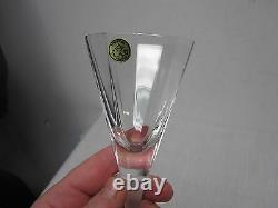 6 Vtg Rare French Portieux 7 3/8 Paneled Frosted Stem Sherry Wine Glasses Mint