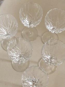 6 Vtg Rogaska Crystal Hand Cut Galleria Wine Glasses 10 Oz 8,25 Discontinued