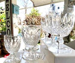 6 Waterford Crystal Vintage Colleen Wine Goblets/4.75/ Ireland