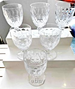6 Waterford Crystal Vintage Colleen Wine Goblets/4.75/ Ireland