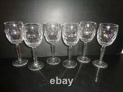 (6) Waterford VINTAGE CRYSTAL WINE GLASSES Curraghmore