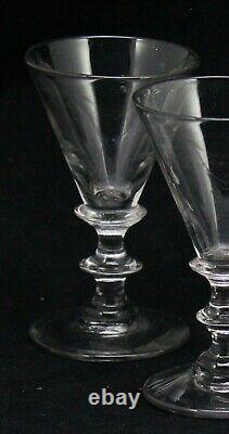 6x antique 18th C Dessert Wine Sherry Port glass, ca. 1780 Holland, 11cm/4.3inch